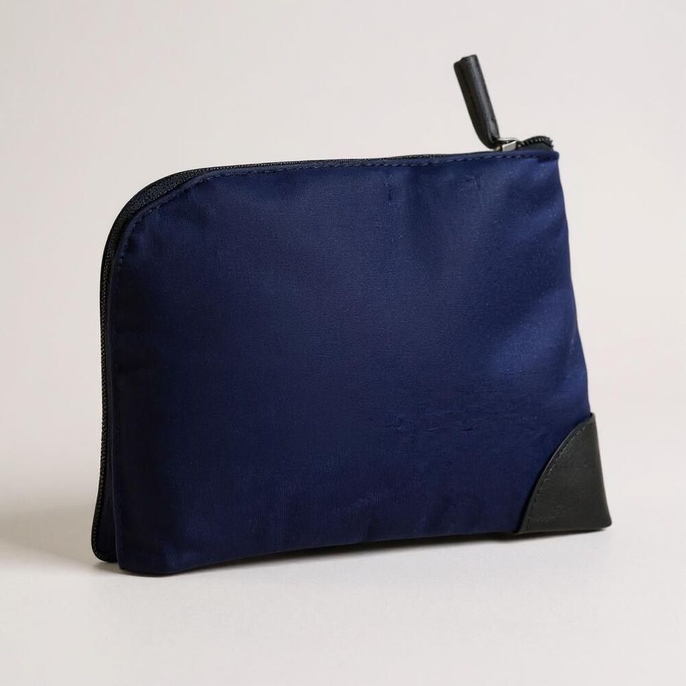 Shinola × American Airlines Amenity Kit Navy Canvas Pouch,Travel Toiletry Bag